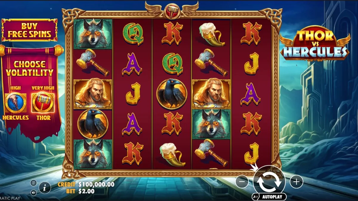 Duelo épico entre Thor e Hércules no slot da Pragmatic Play